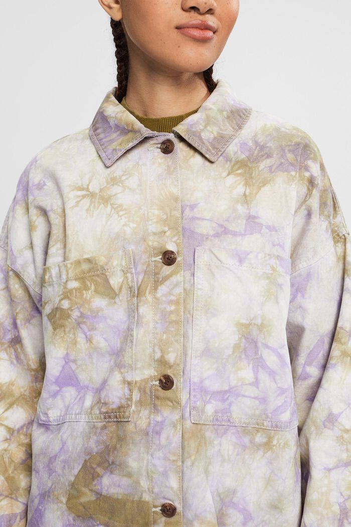 Kurtka koszulowa z batikowym zabarwieniem, OFF WHITE, detail image number 2