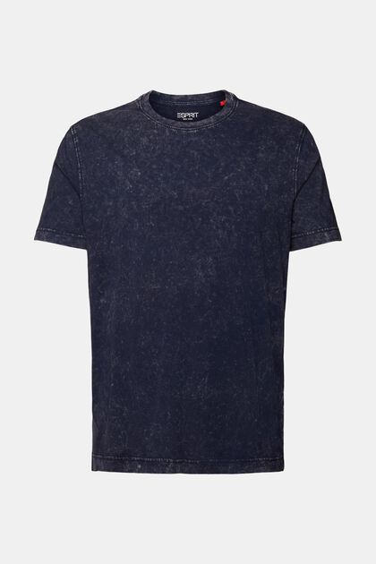 T-shirt z efektem stone washed, 100% bawełny