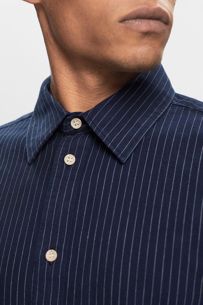 Twillowa koszula w paski, 100% bawełny, NAVY, detail image number 2