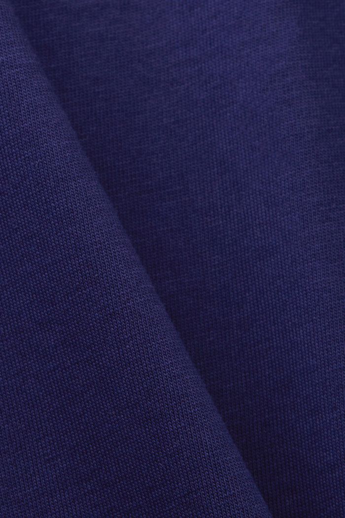 Dżersejowy T-shirt z kontrastowymi szwami, DARK BLUE, detail image number 5