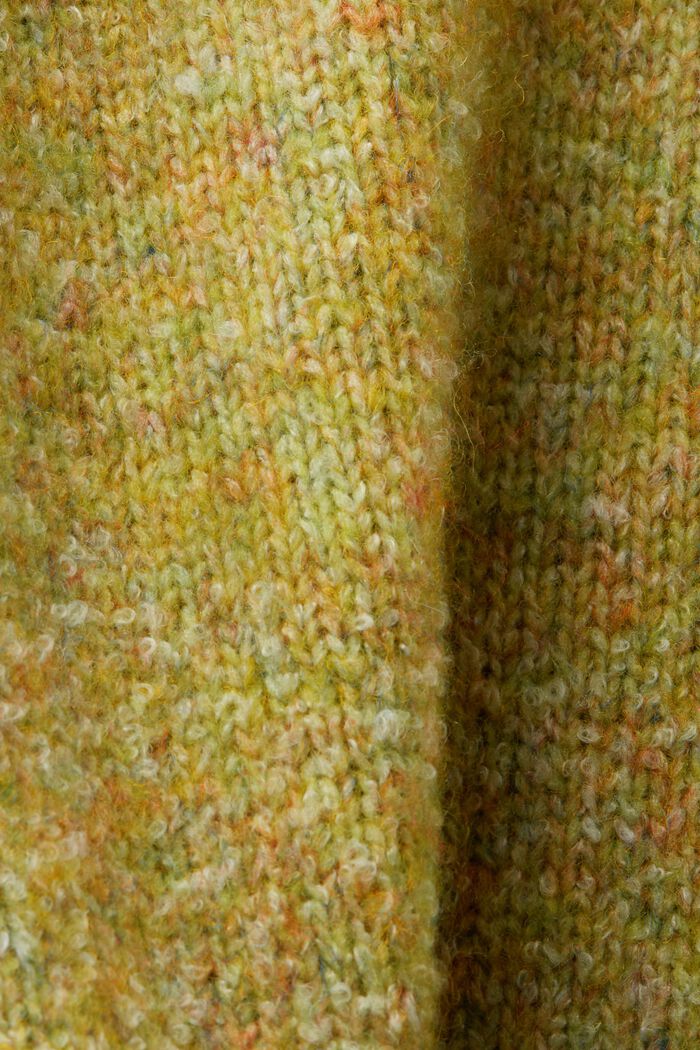 Melanżowy sweter z półgolfem, LEAF GREEN, detail image number 5
