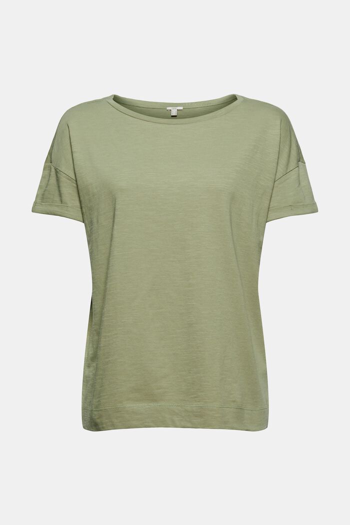 T-shirt, 100% bawełny ekologicznej, LIGHT KHAKI, overview