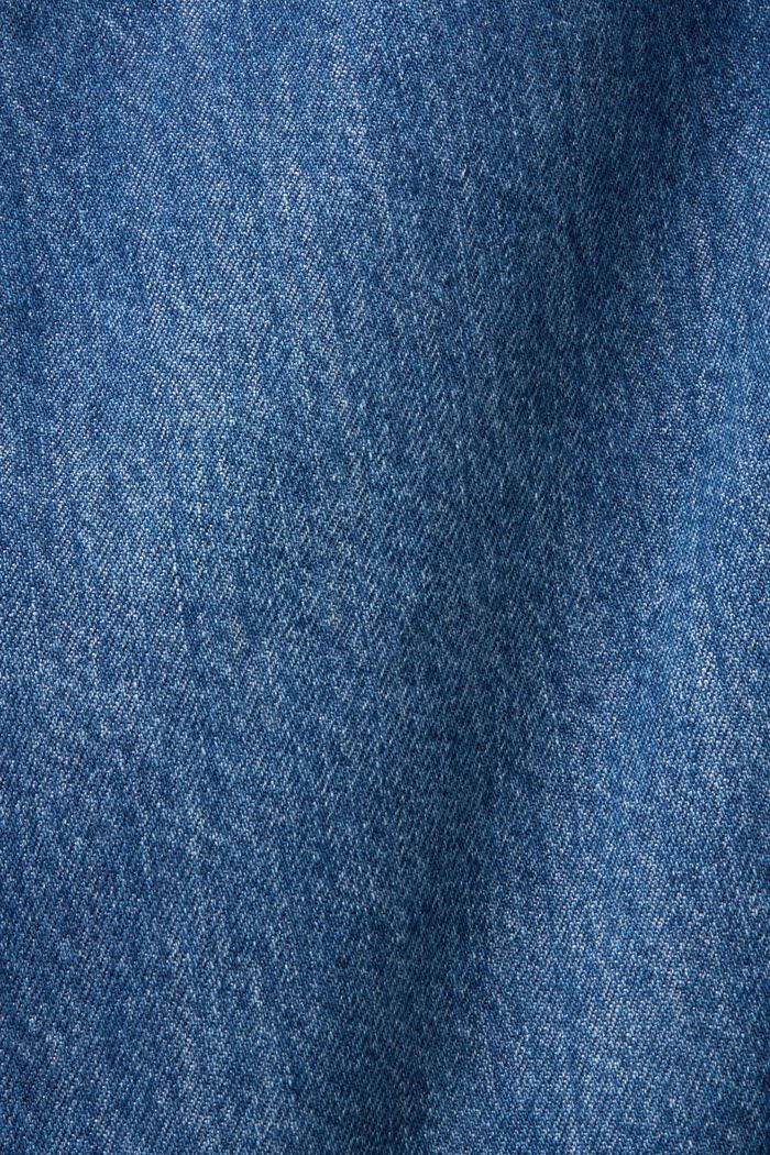 Dżinsowa spódnica mini z asymetrycznym dołem, BLUE DARK WASHED, detail image number 6