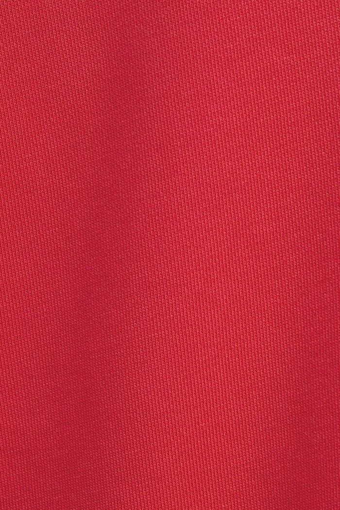 Bluza z kapturem z polaru z logo, unisex, RED, detail image number 4
