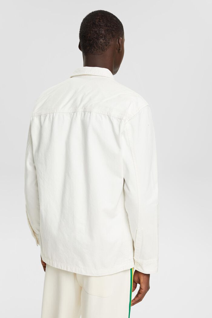 Kurtka koszulowa z bawełny organicznej, OFF WHITE, detail image number 3