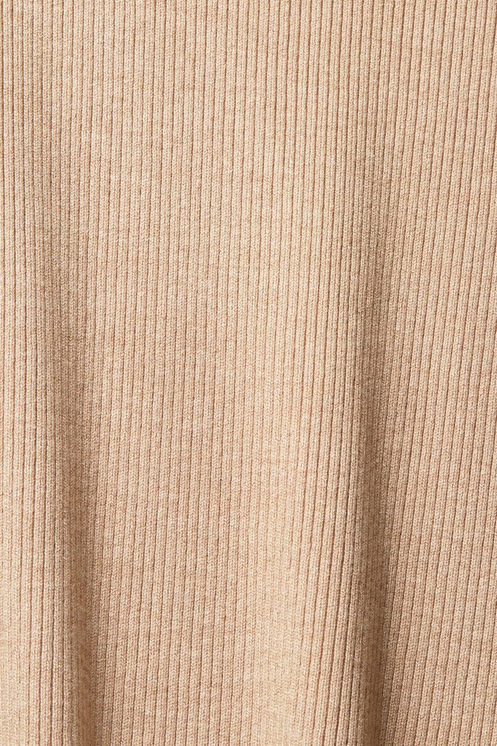 Prążkowany sweter, LENZING™ ECOVERO™, CREAM BEIGE, detail image number 1