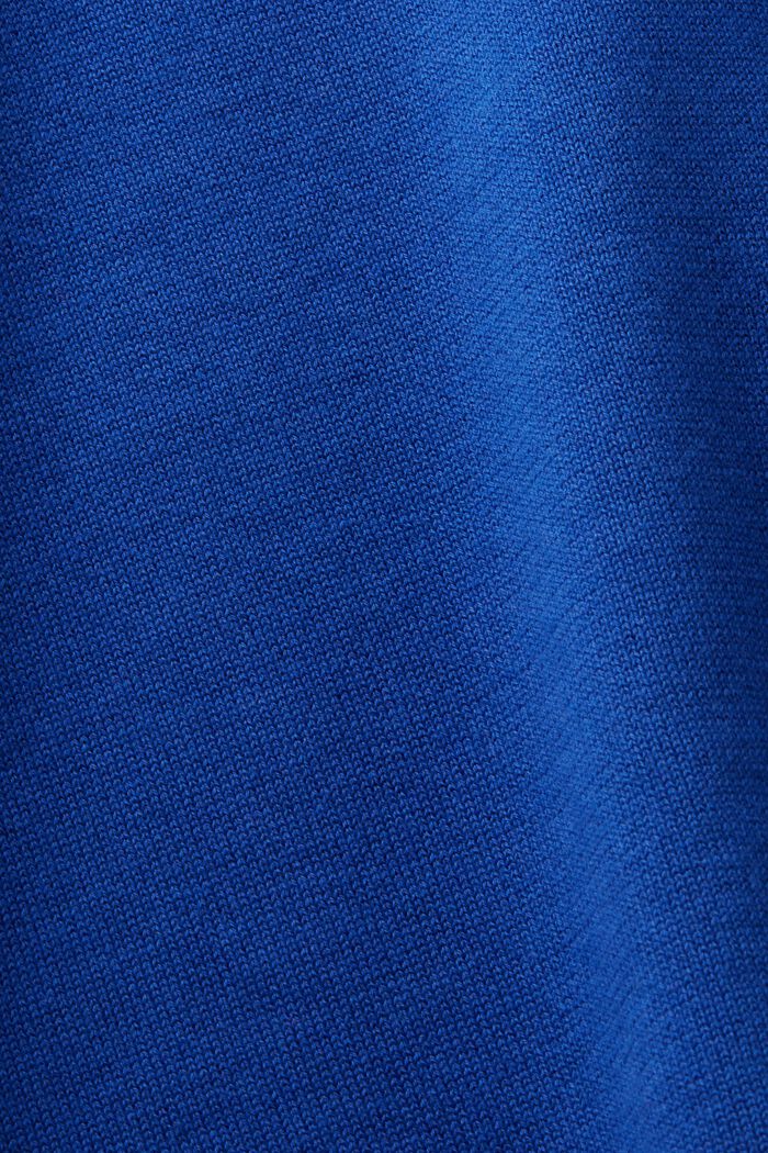 Sweter z krótkim rękawem i okrągłym dekoltem, BRIGHT BLUE, detail image number 4