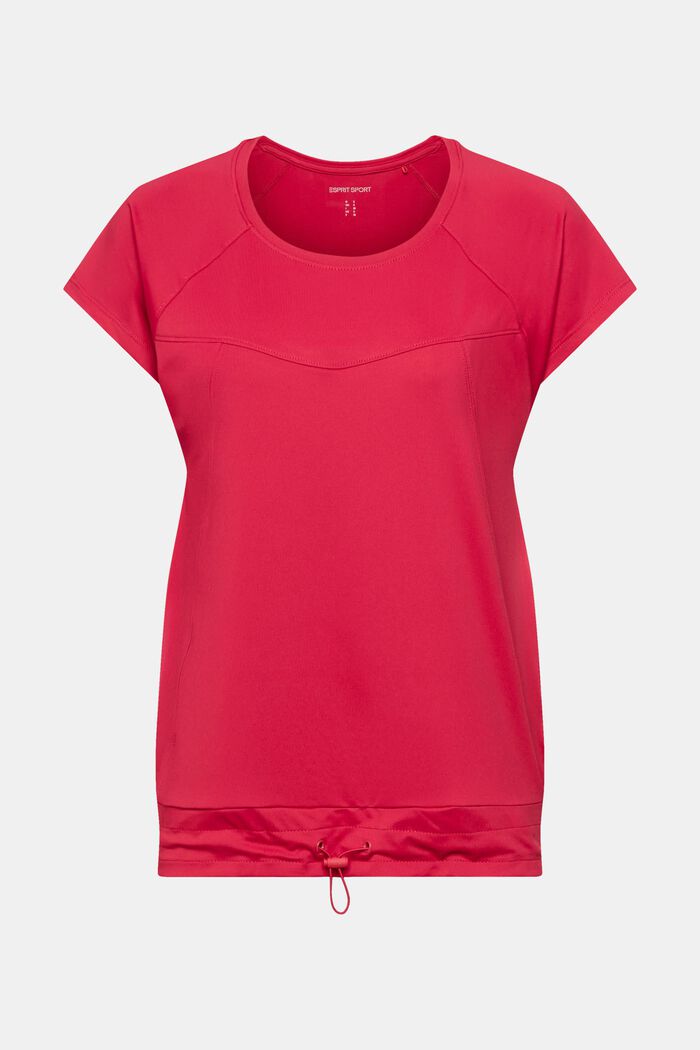 Z recyklingu: T-shirt Active ze sznurkiem ściągającym i technologią E-DRY, CHERRY RED, detail image number 6