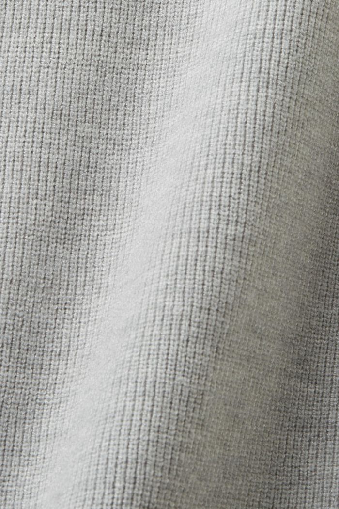 Spódnica midi z prążkowanej dzianiny, LIGHT GREY, detail image number 5