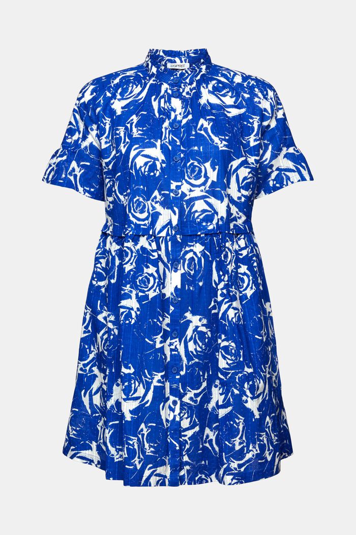 Sukienka mini o linii A z nadrukiem, BRIGHT BLUE, detail image number 6