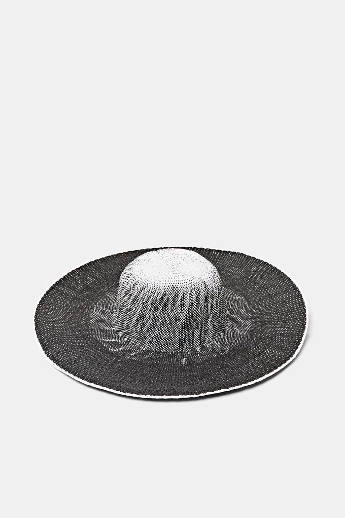 Dwukolorowy kapelusz ombré, BLACK, detail image number 0