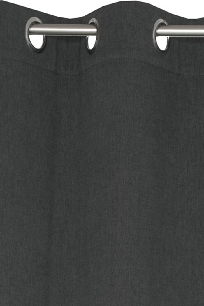 Zasłona z oczkami z tkaniny, DARK GREY, detail image number 1