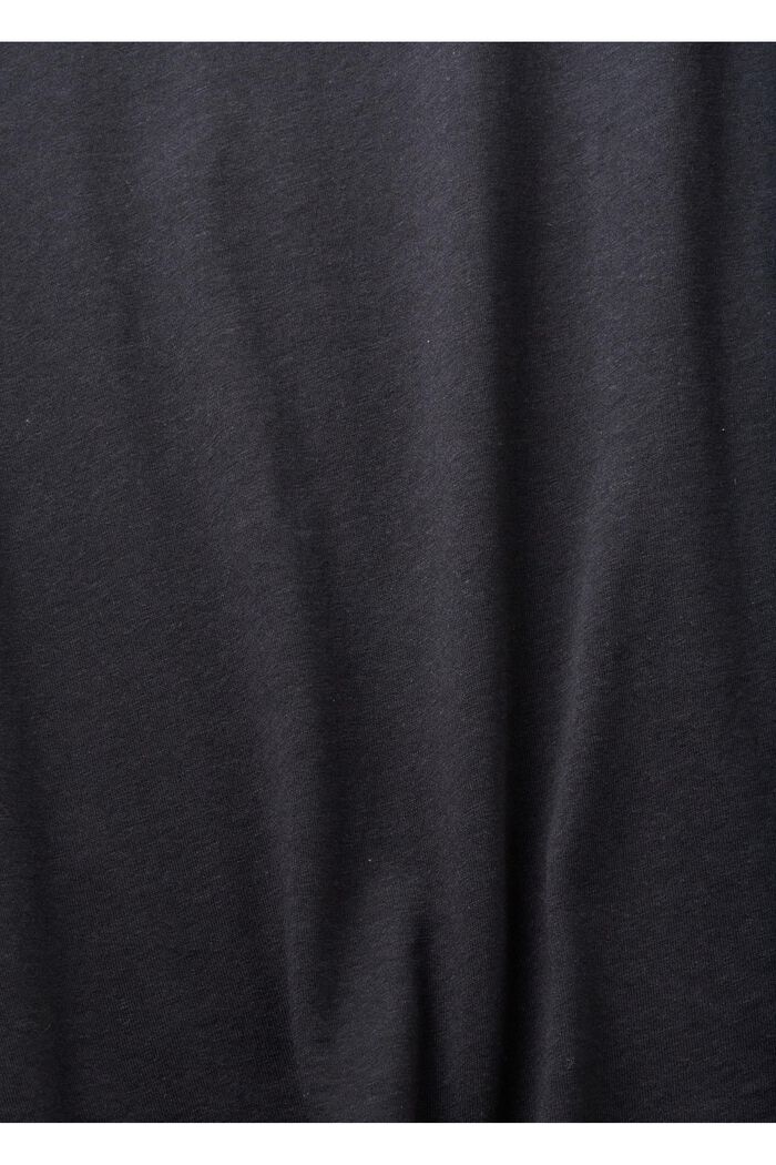 Koszulka z podwijanymi rękawami, BLACK, detail image number 5