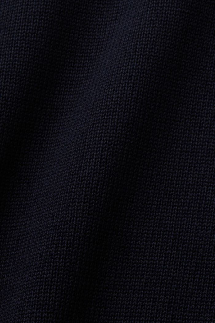 Bawełniany sweter z dekoltem w serek, NAVY, detail image number 5