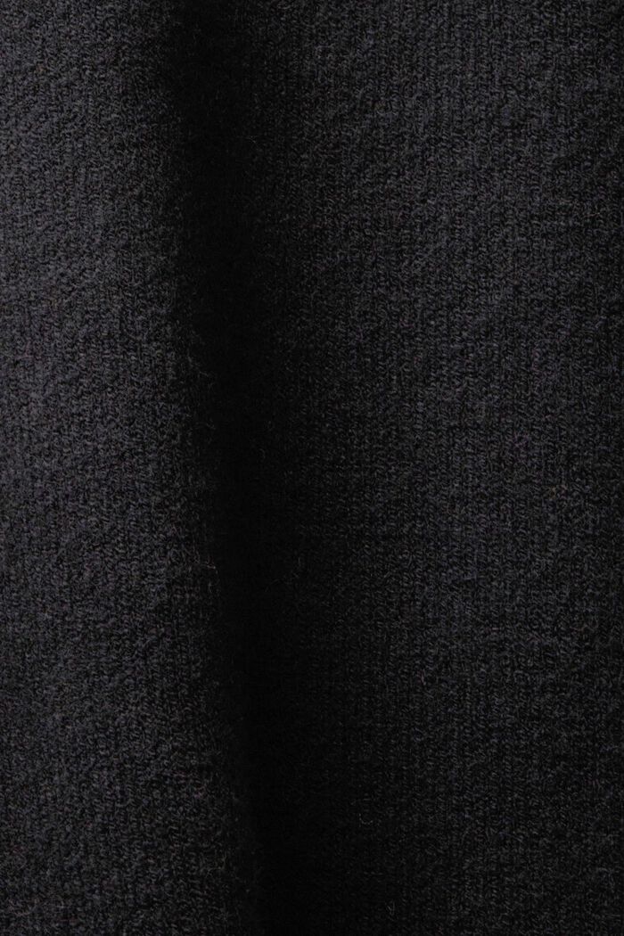 Dzianinowa sukienka z półgolfem, BLACK, detail image number 5