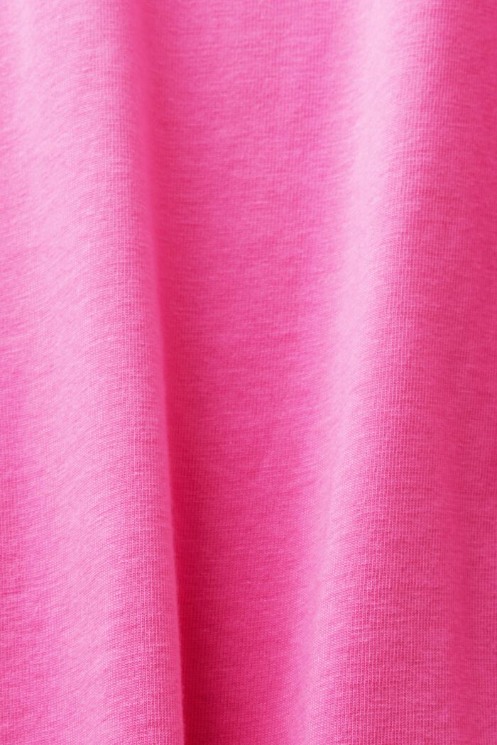 Bawełniany top henley, NEW PINK FUCHSIA, detail image number 5