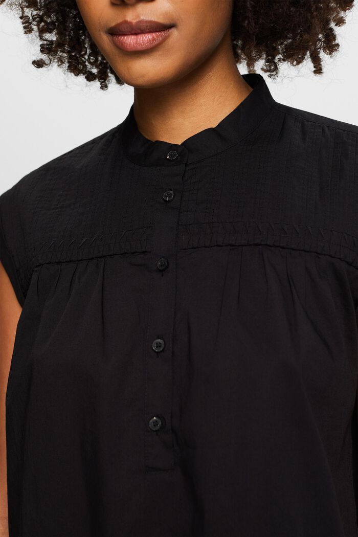 Bawełniana bluzka bez rękawów, BLACK, detail image number 2