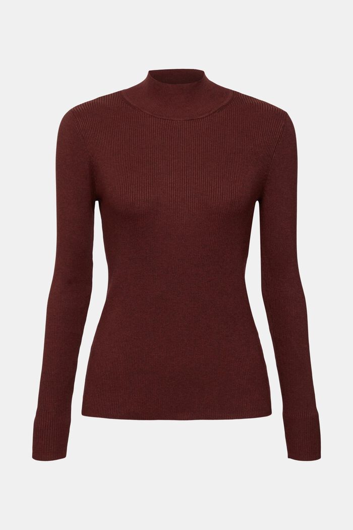 Prążkowany sweter, LENZING™ ECOVERO™, BORDEAUX RED, detail image number 2