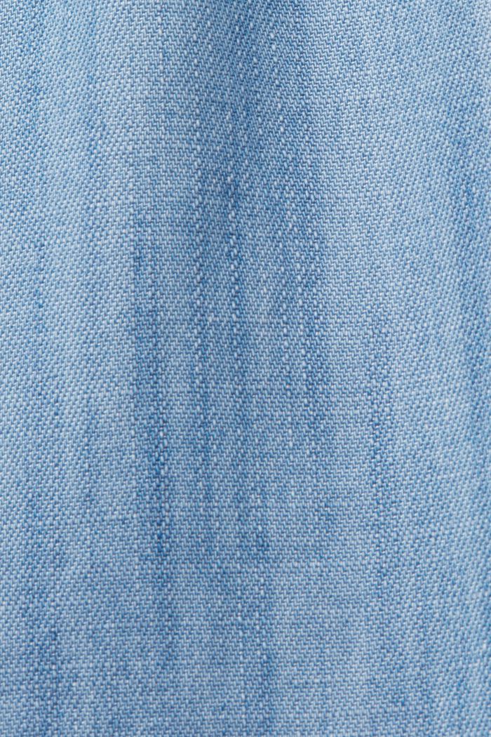 Dżinsowe szorty na gumce, TENCEL™, BLUE LIGHT WASHED, detail image number 5