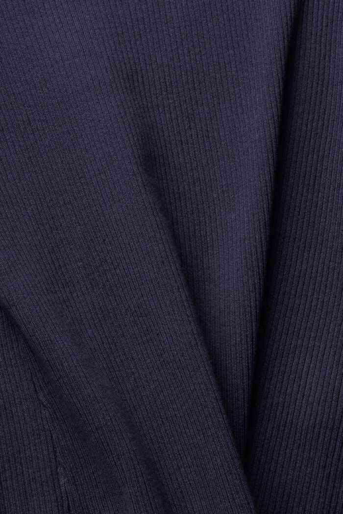 Sweter z prążkowanego materiału, NAVY, detail image number 1