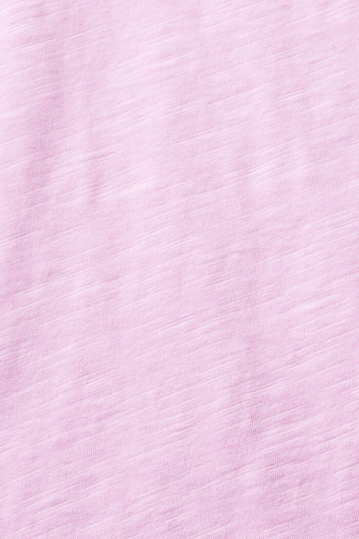 Jednokolorowy T-shirt, LILAC, detail image number 4