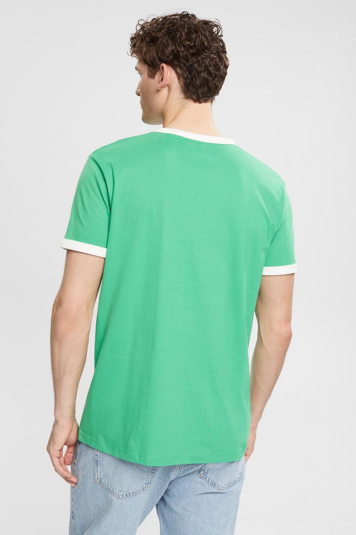 Dżersejowy T-shirt z nadrukowanym logo, GREEN, detail image number 3