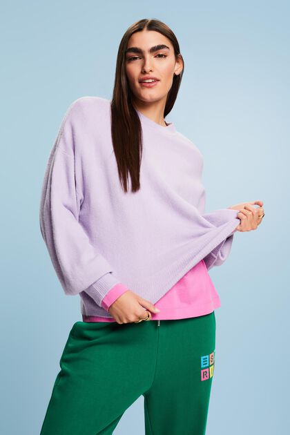 Sweter z okrągłym dekoltem z mieszanki wełnianej