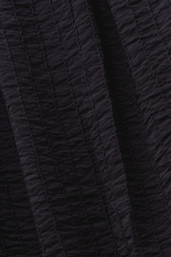 Fakturowana sukienka mini z marszczeniami, BLACK, detail image number 5