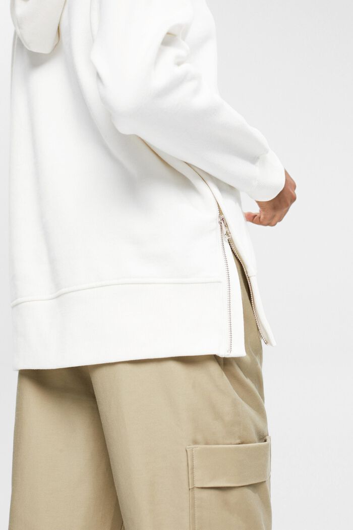 Bluza z kapturem z mieszanki z bawełną, OFF WHITE, detail image number 0
