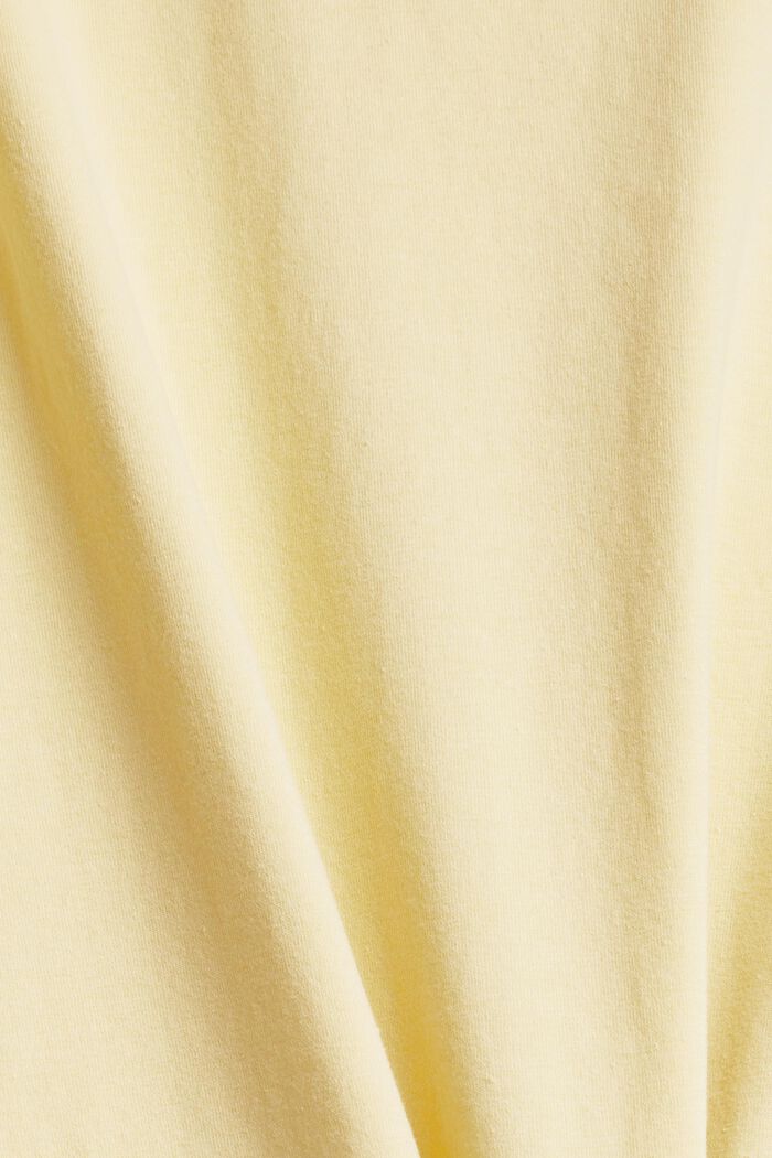 Top na ramiączkach z bawełny organicznej, DUSTY YELLOW, detail image number 1