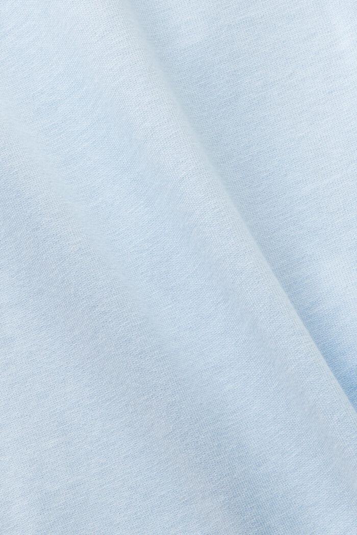 T-shirt z nadrukiem z bawełny organicznej, PASTEL BLUE, detail image number 6