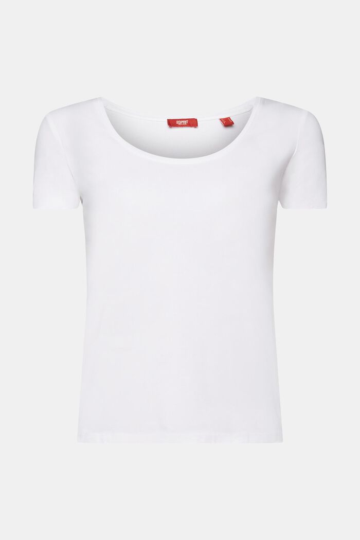 Koszulka z zaokrąglonym dekoltem, WHITE, detail image number 6