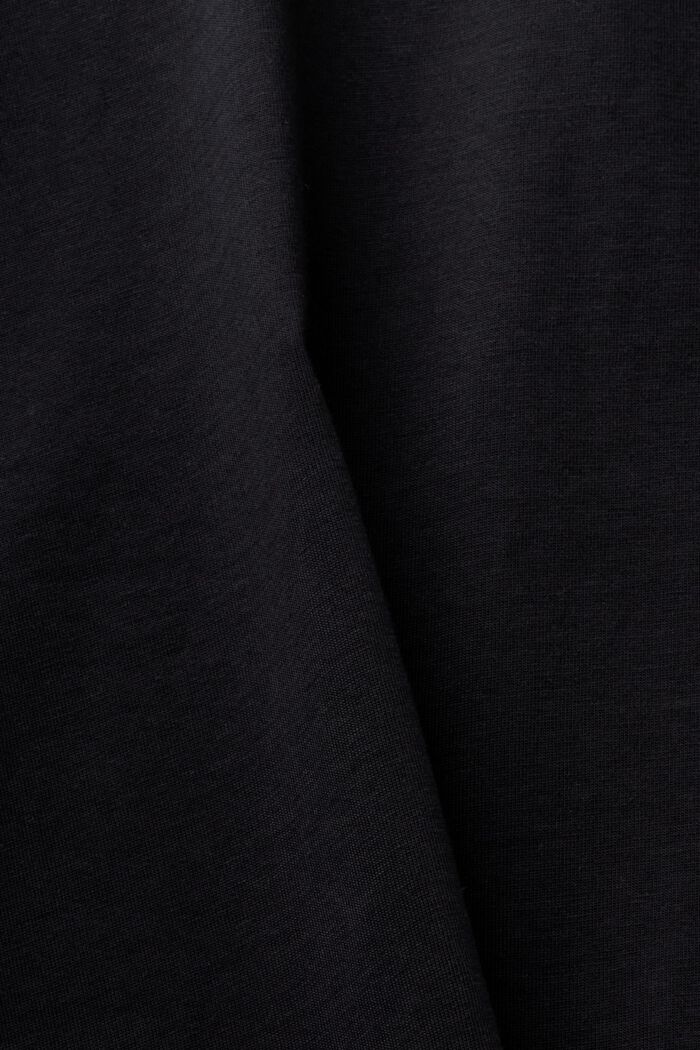 T-shirt z dekoltem w serek, BLACK, detail image number 5