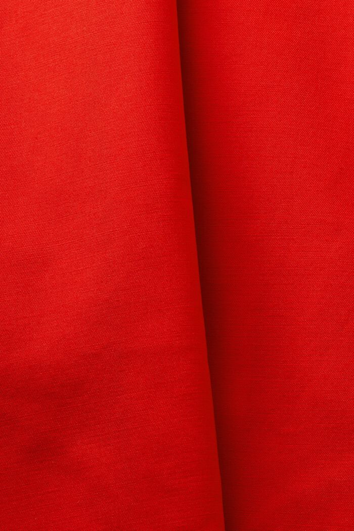 Dwurzędowy, krótki trencz, RED, detail image number 5