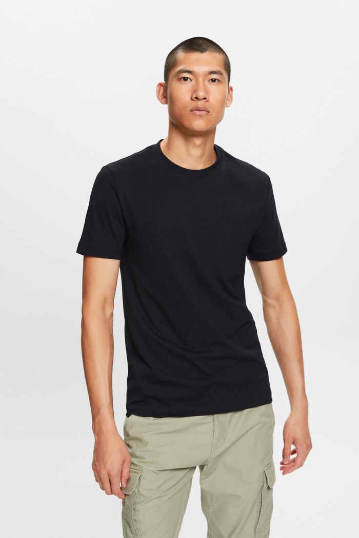 T-shirt z dżerseju z bawełny pima, BLACK, detail image number 0