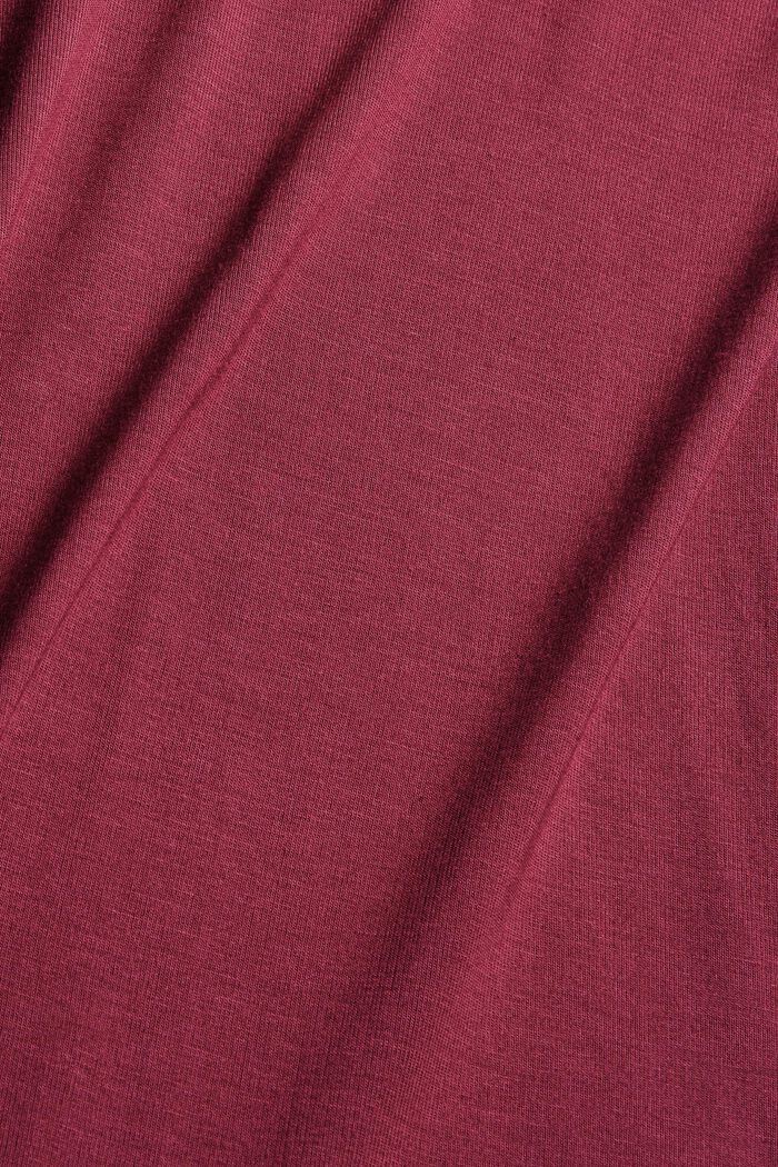 Dżersejowy T-shirt z LENZING™ ECOVERO™, DARK RED, detail image number 4