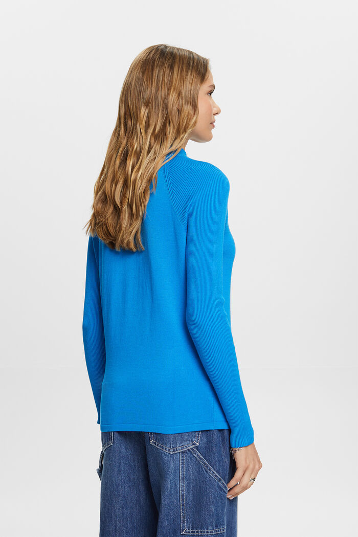 Sweter z półgolfem, LENZING™ ECOVERO™, BLUE, detail image number 3