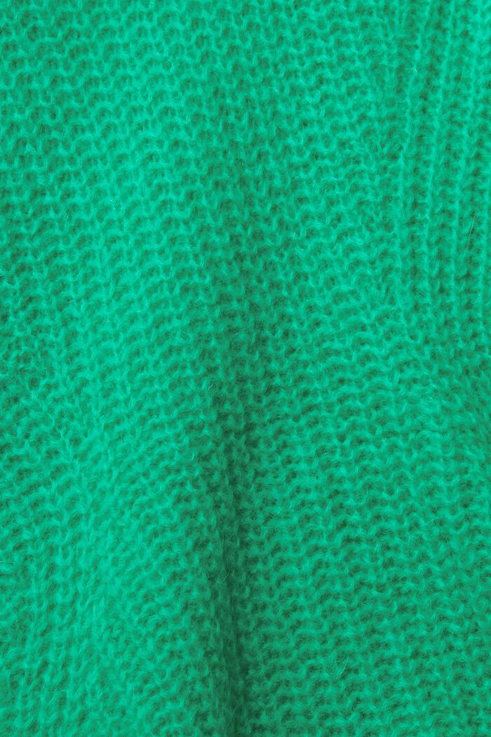 Sweter z dzianiny o grubym splocie, z wełną z alpaki, LIGHT GREEN, detail image number 1