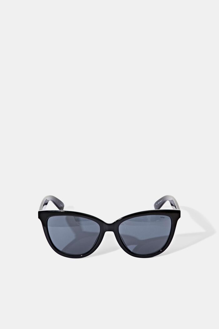 Harmonijne okulary przeciwsłoneczne typu kocie oko, BLACK, detail image number 0