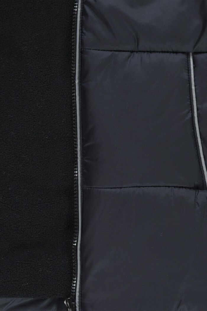 Ocieplana pikowana kurtka z kapturem, BLACK, detail image number 2