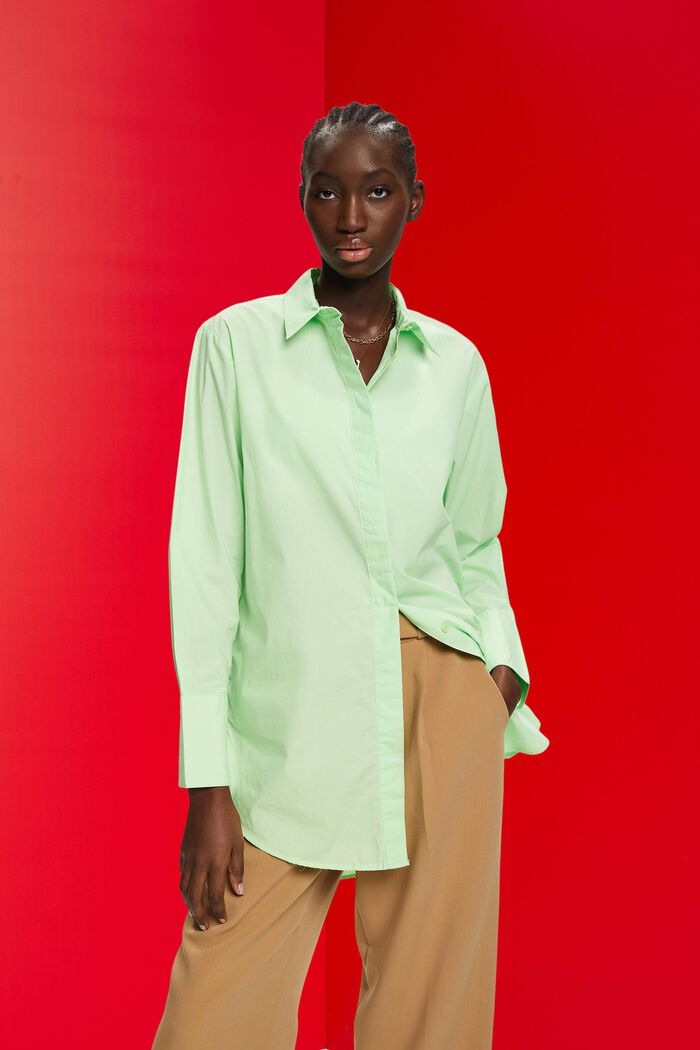 Bluzka koszulowa oversize, CITRUS GREEN, detail image number 0