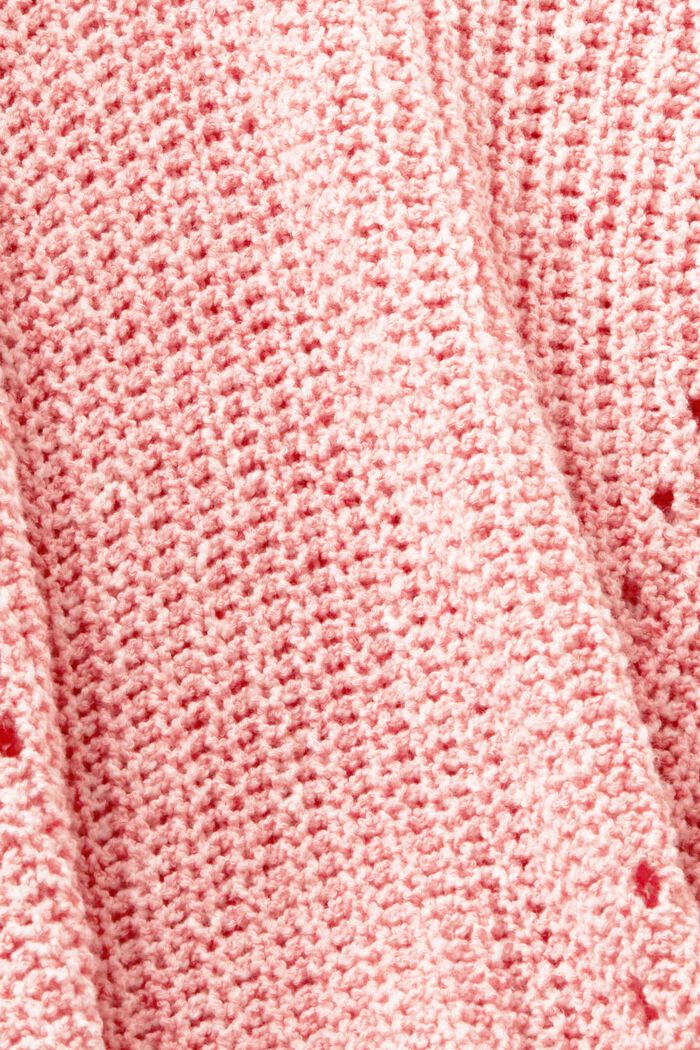 Sweter z warkoczowym wzorem, PINK, detail image number 5
