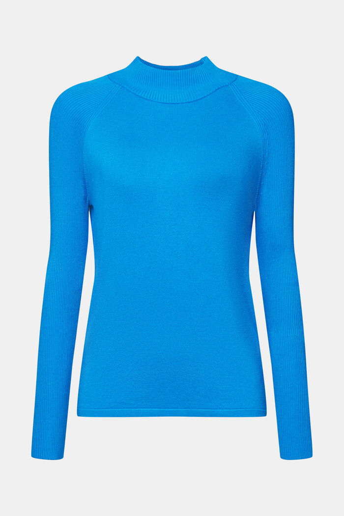 Sweter z półgolfem, LENZING™ ECOVERO™, BLUE, detail image number 6