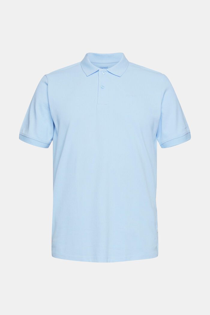 Koszulka polo z piki z bawełny pima, LIGHT BLUE, overview