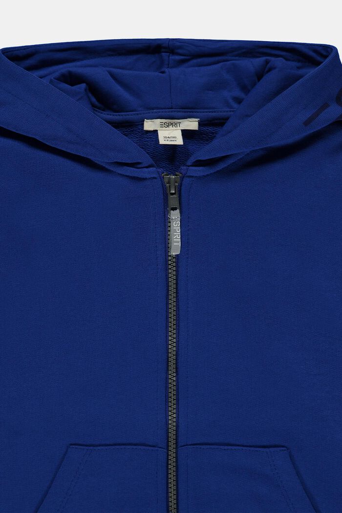 Bluza na zamek z nadrukiem logo, 100% bawełny, BRIGHT BLUE, detail image number 2