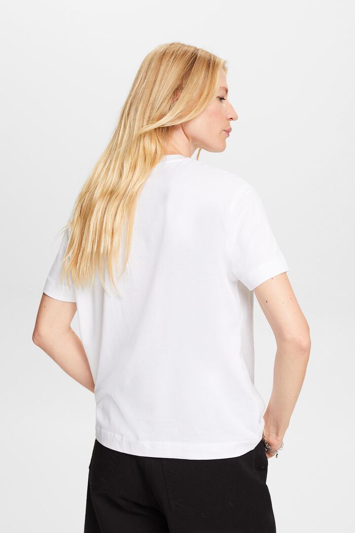 T-shirt z ekologicznej bawełny, WHITE, detail image number 3