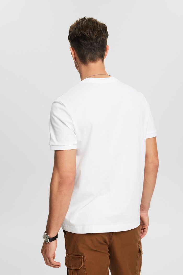 Dżersejowy T-shirt henley, WHITE, detail image number 2
