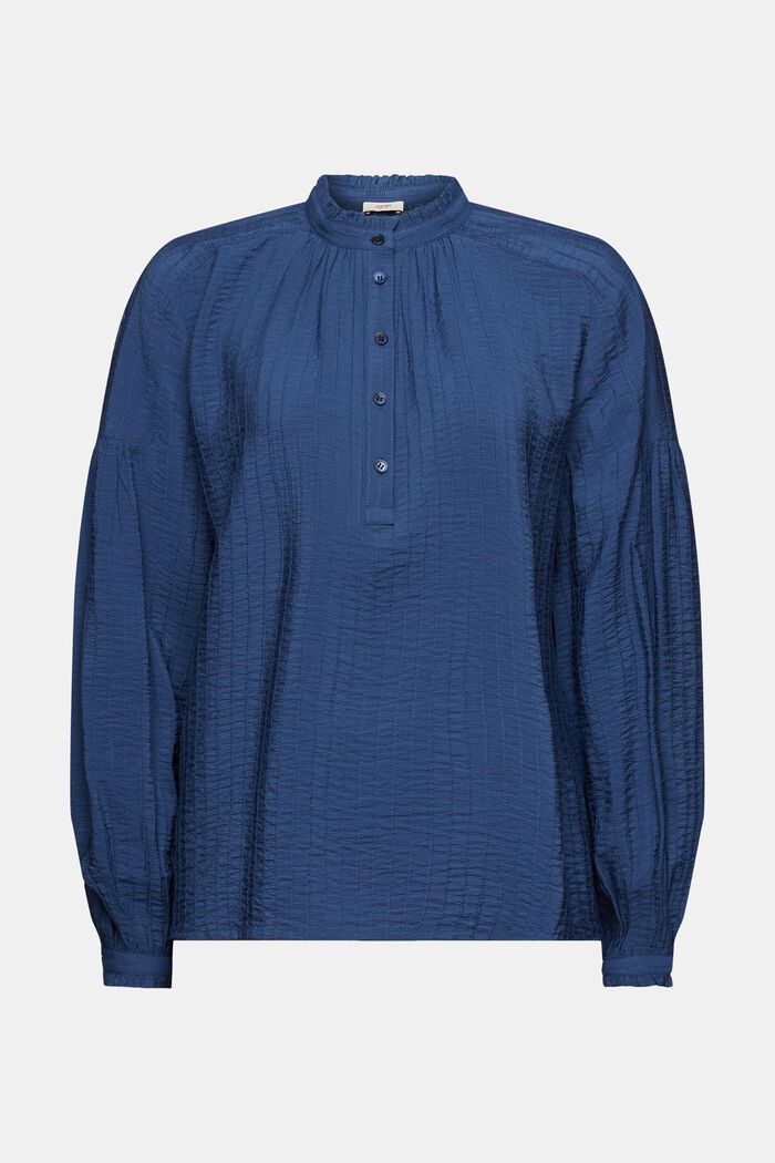 Fakturowana bluzka z długim rękawem, GREY BLUE, detail image number 6