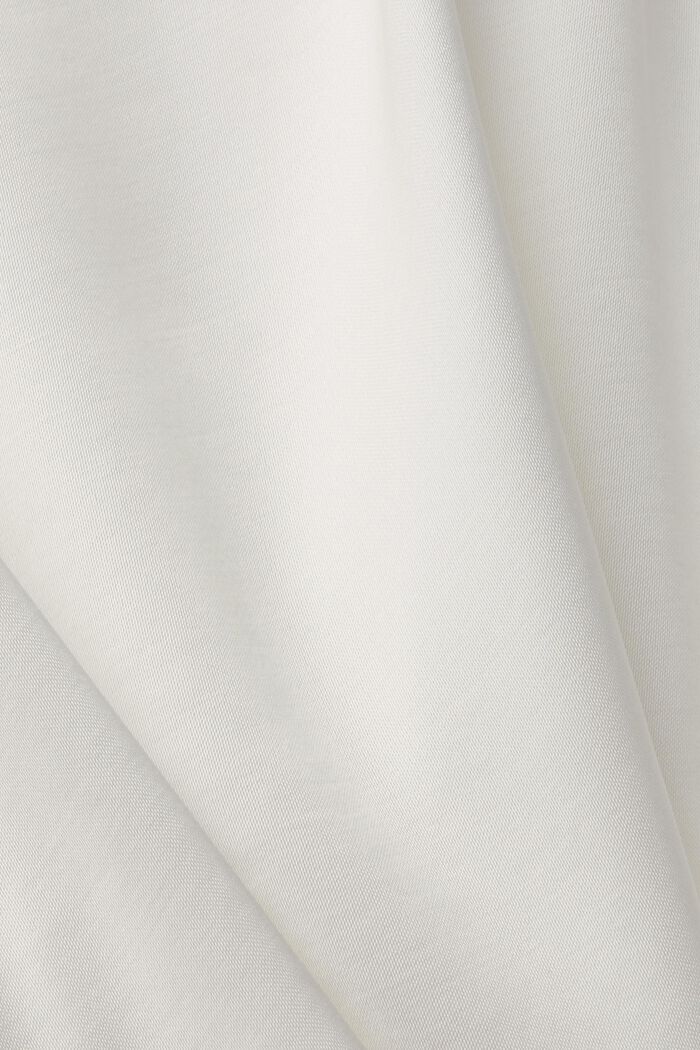 Satynowa koszulka z koronkową lamówką, LENZING™ ECOVERO™, OFF WHITE, detail image number 5