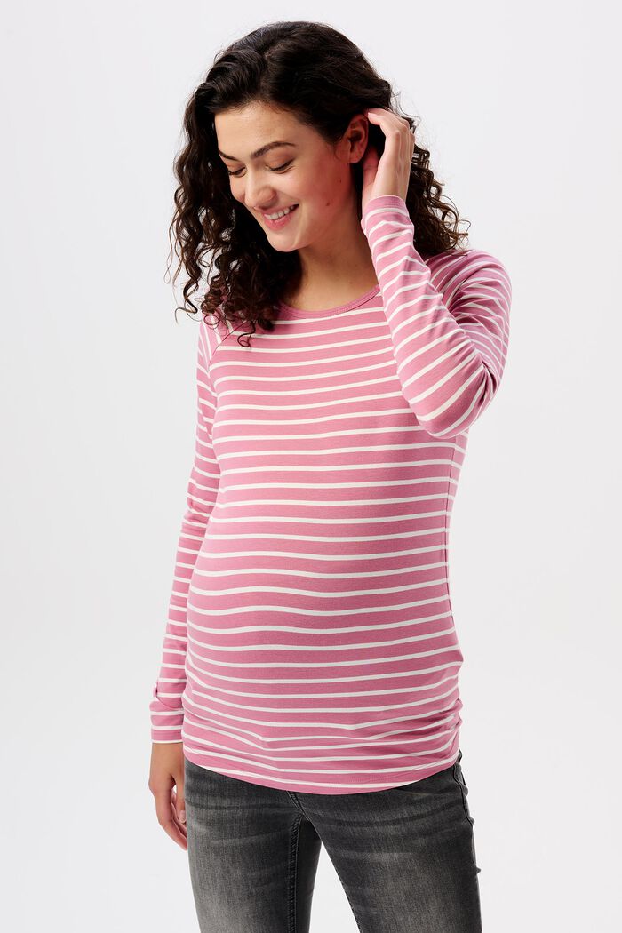 MATERNITY Ciążowa bluzka z długim rękawem i funkcją karmienia, DARK OLD PINK, detail image number 0